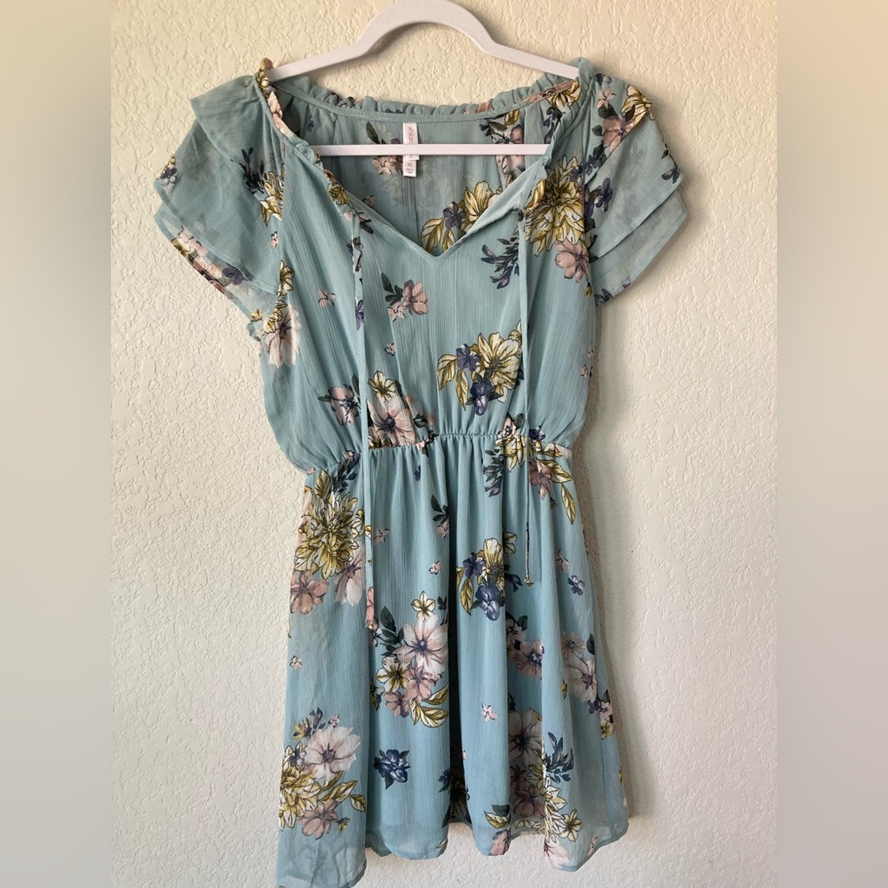 Xhilaration blue floral dress